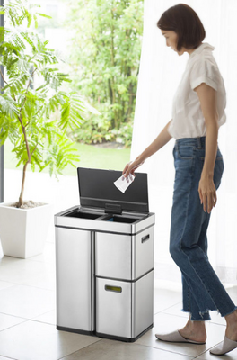 Balde Reciclagem 30x15x15L Inox Escovado Mirage Plus